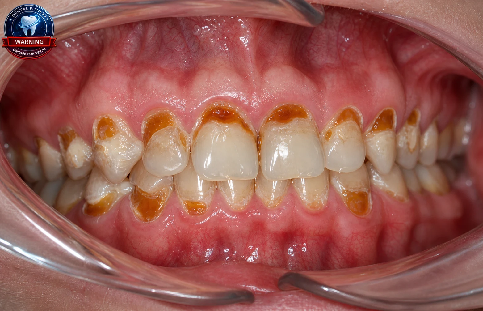 Clinical visualization of cervical enamel erosion