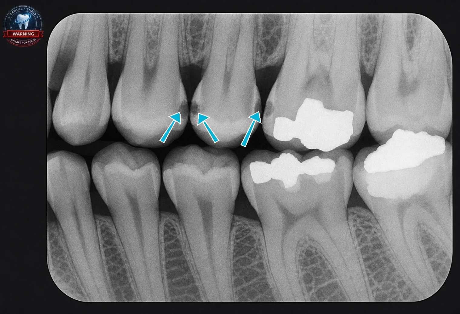 Radiographic visualization of dental decay